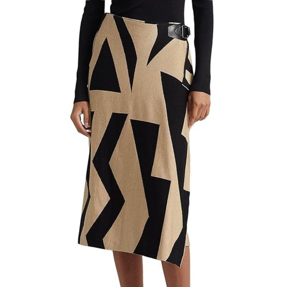 Lauren Ralph Lauren Women's Geo-Print Cotton-Blend Pencil Skirt - Picture 1 of 6